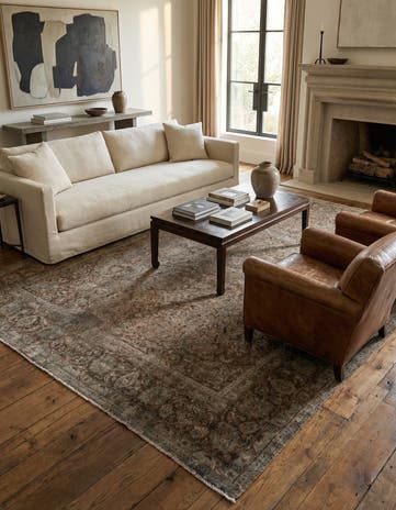 9' 5 x 12' 5 Hand Knotted Ultra Vintage Persian Wool Rug