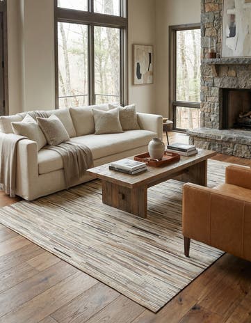 4' 11 x 8' 1 Cowhide - Patchwork Rug