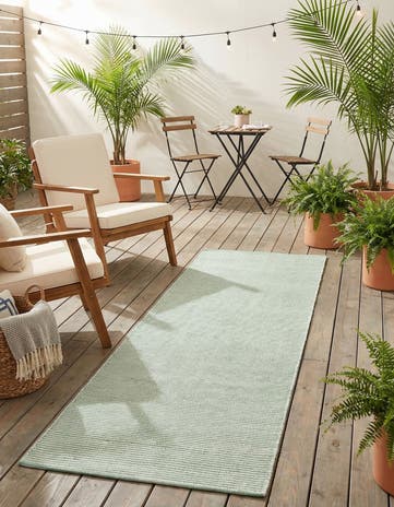 2' 7 x 8' Easy-Clean Jill Zarin Palm Springs Indoor / Outdoor Runner Rug