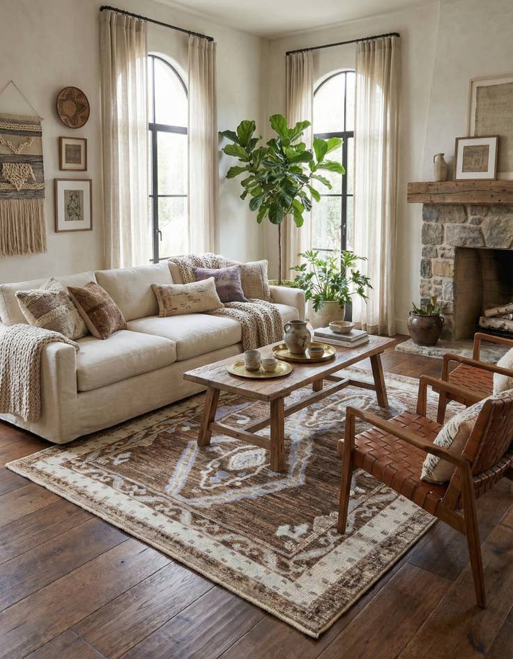 Detail image of 8' 3 x 10' 2  Hand Knotted Moroccan Wool Rug