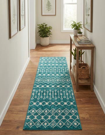 2' x 6' Moroccan Trellis Runner Rug