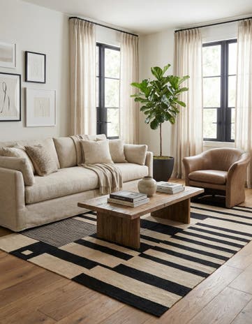 5' 8 x 7' 10 Hand Woven Kilim Modern Wool Rug