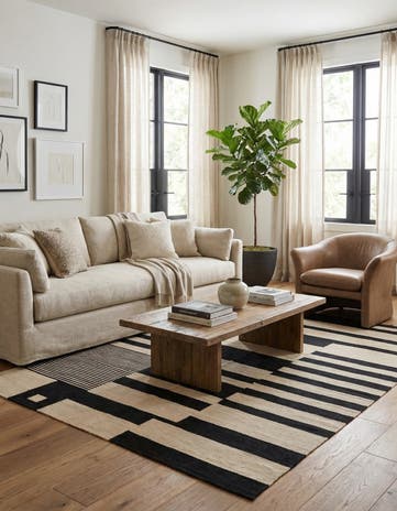 5' 8 x 7' 10 Hand Woven Kilim Modern Wool Rug