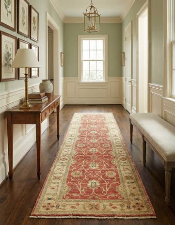 2' 8 x 9' 2 Hand Knotted Peshawar Ziegler Runner Rug