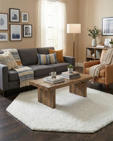  6' x 6' Everyday Shag Octagon Rug