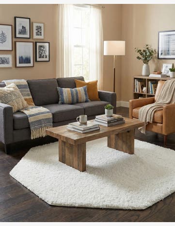 6' x 6' Everyday Shag Octagon Rug