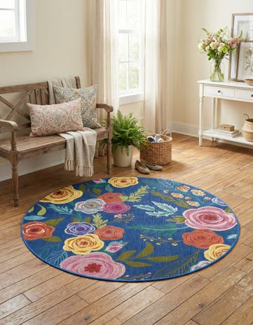 4' x 4' Blossom Round Rug