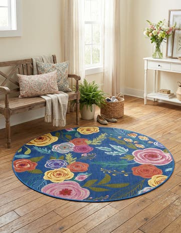 4' x 4' Blossom Round Rug