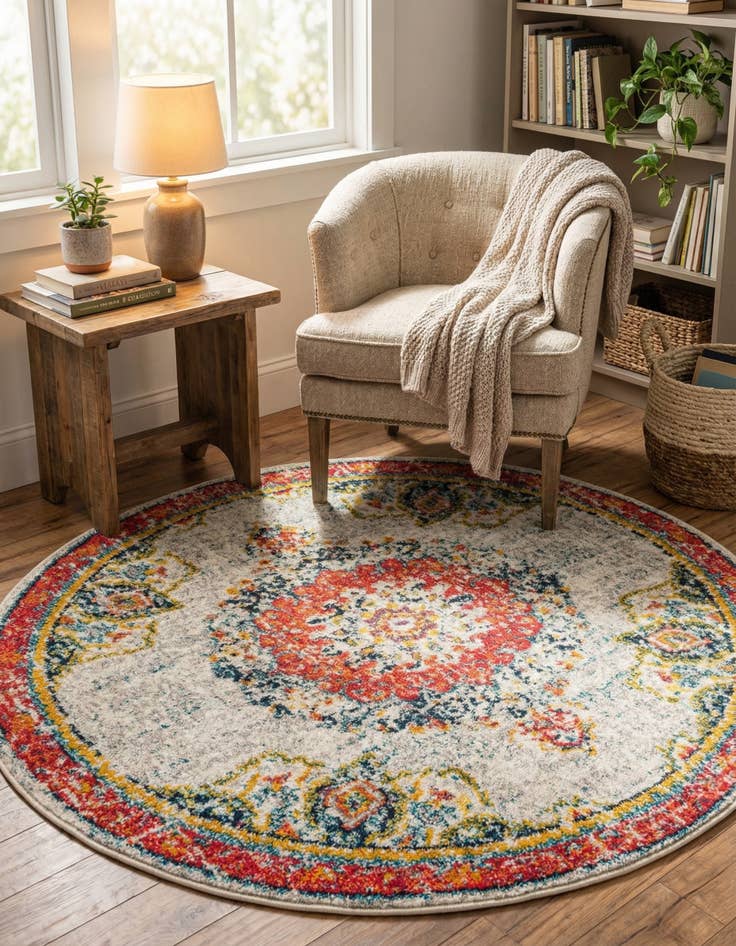 Detail image of 4' x 4' Carrington Round Rug