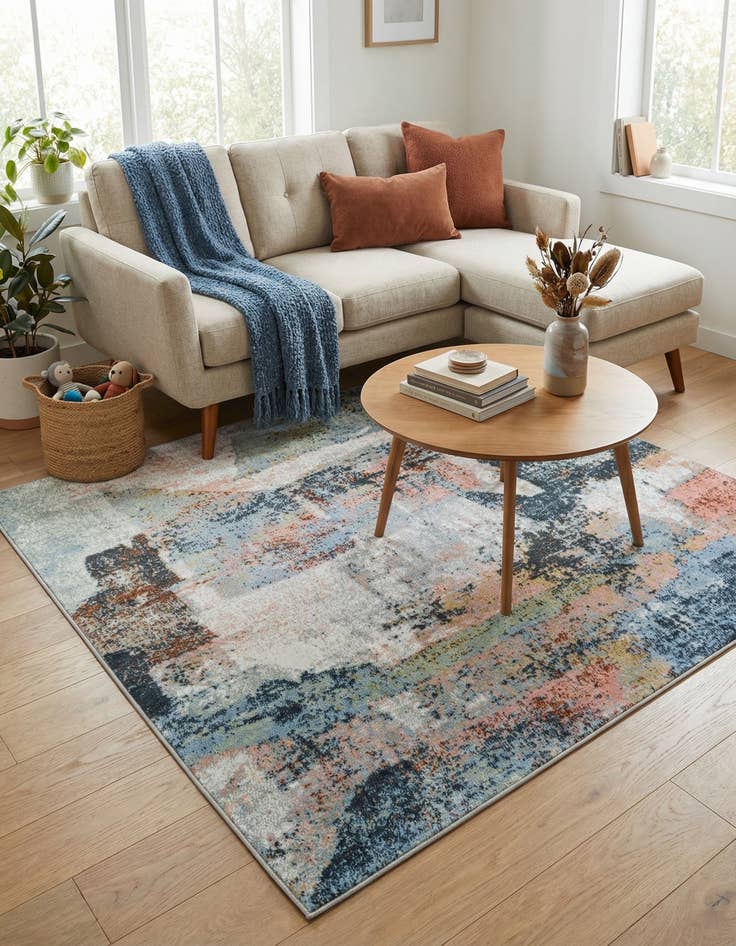 Detail image of 5' 3 x 5' 3 Kamala Washable Square Rug