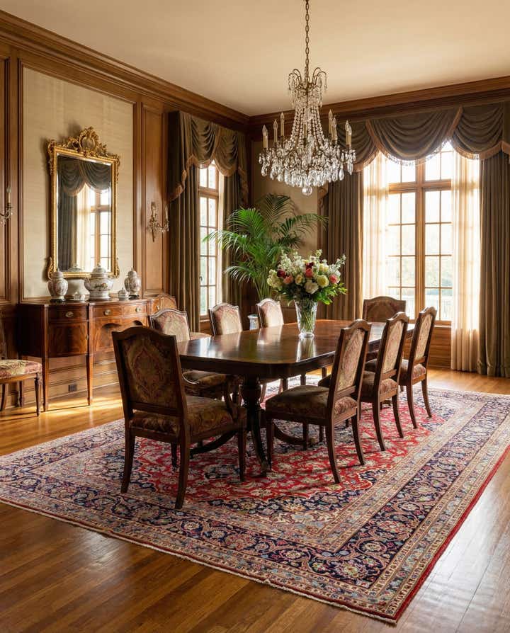 9' 6 x 13' Hand Knotted Kashan Persian Wool Rug