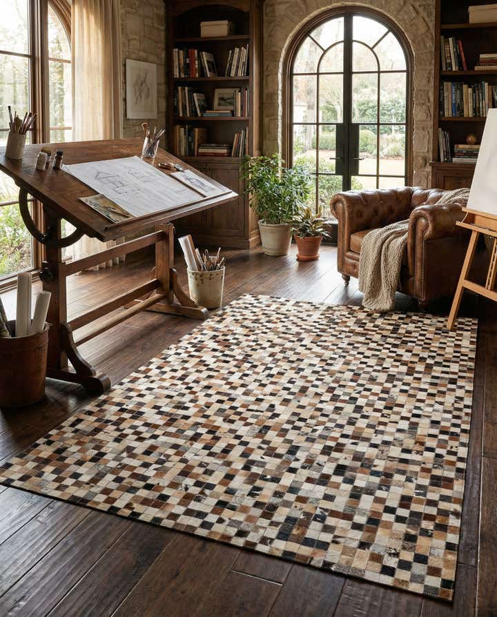 5' x 7' 11 Cowhide - Patchwork Rug