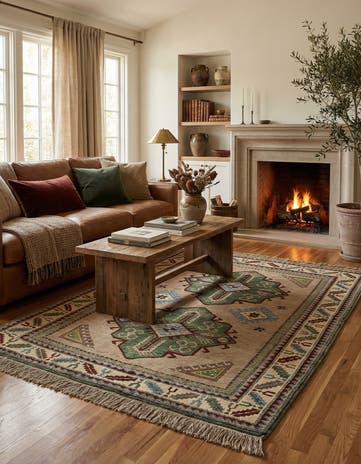 4' 5 x 5' 10 Kars Wool Rug