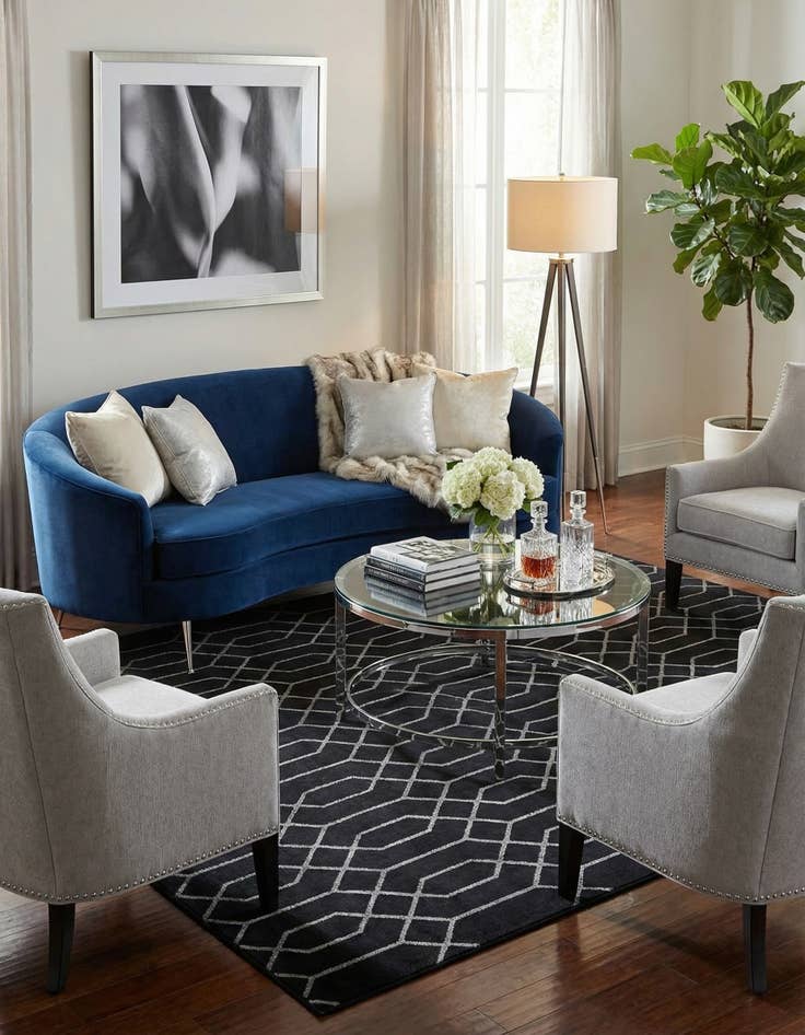 Detail image of 9' x 12'  Marilyn Monroe™ Glam Trellis Rug