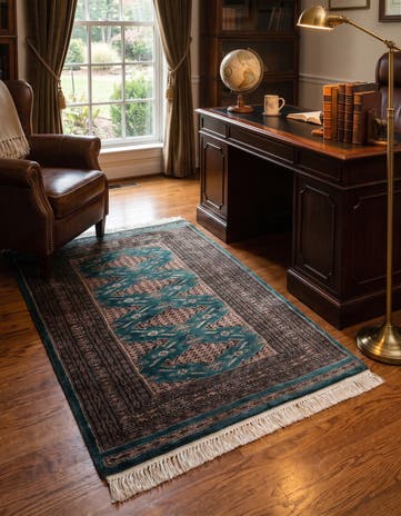 2' 9 x 4' 1 Hand Knotted Bokhara Oriental Wool Rug
