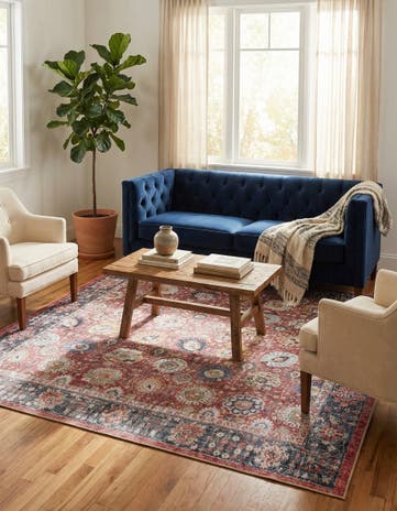 7' 10 x 7' 10 Washable Timeless Square Rug