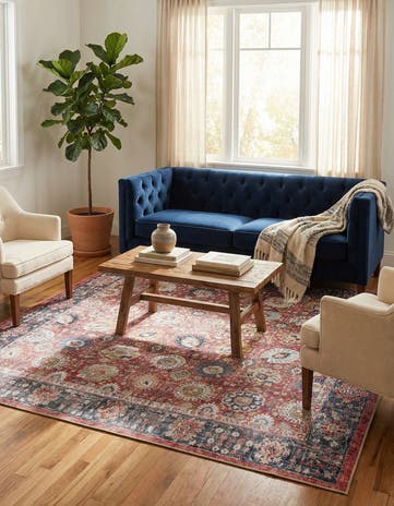 7' 10 x 7' 10 Washable Timeless Square Rug