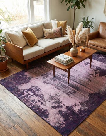 4' 6 x 6' 9 Hand Knotted Ultra Vintage Persian Wool Rug