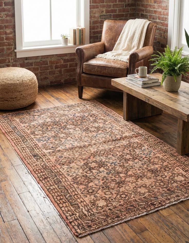 Detail image of 3' 5 x 6' 2  Hand Knotted Ultra Vintage Persian Wool Rug