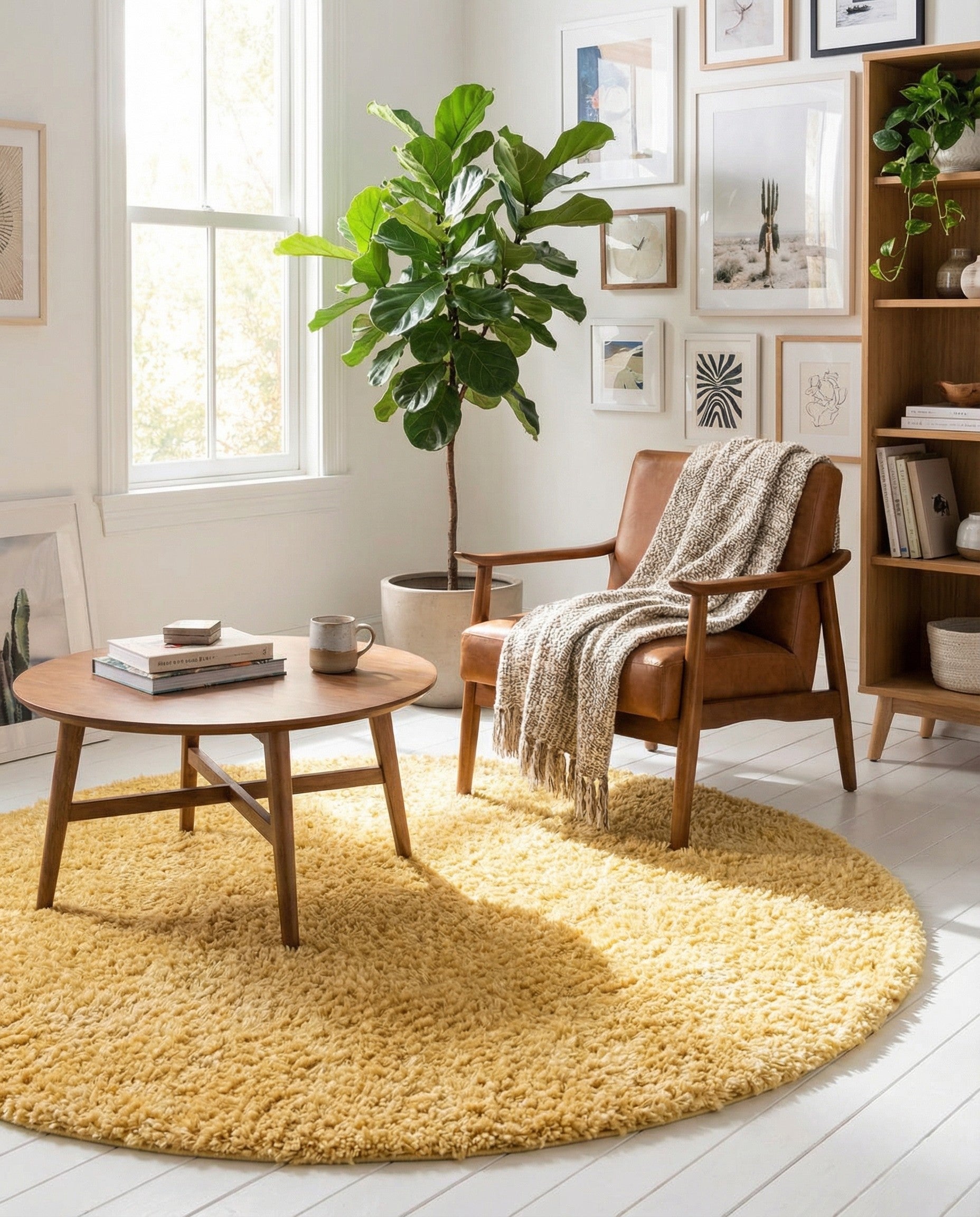 7' 10 x 7' 10 Zermatt Shag Round Rug