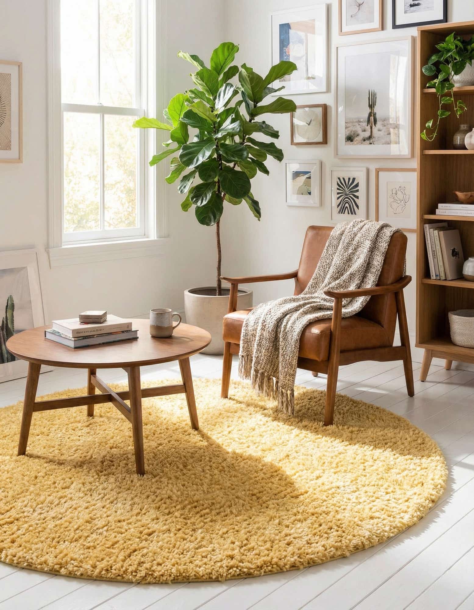 7' 10 x 7' 10 Zermatt Shag Round Rug
