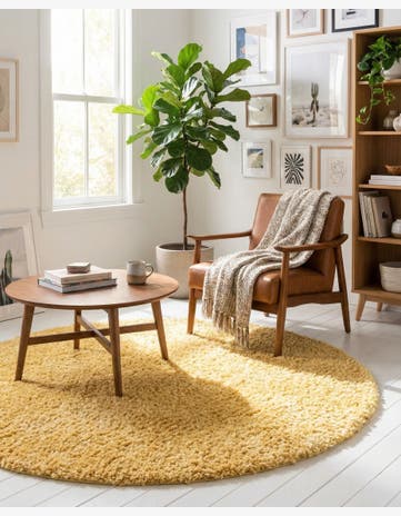 7' 10 x 7' 10 Zermatt Shag Round Rug