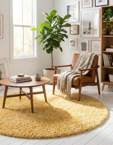7' 10 x 7' 10 Zermatt Shag Round Rug