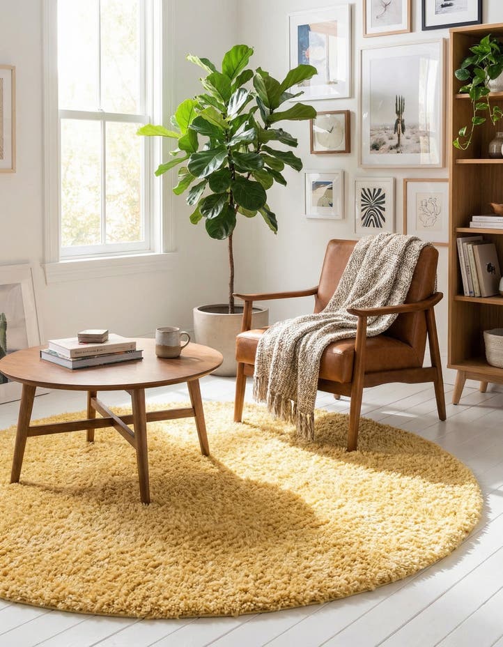 7' 10 x 7' 10 Zermatt Shag Round Rug