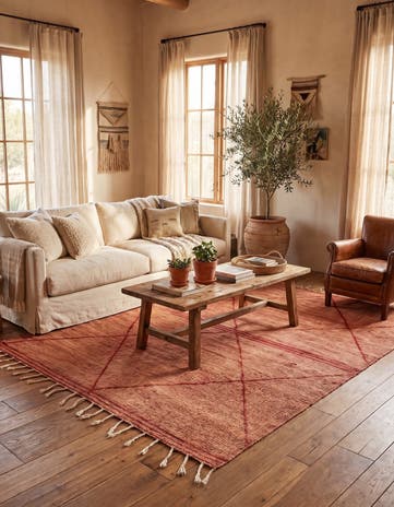 5' x 8' 6 Hand Knotted Moroccan Wool Rug