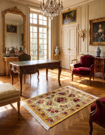 3' 3 x 5' 5 Ghom Silk Rug
