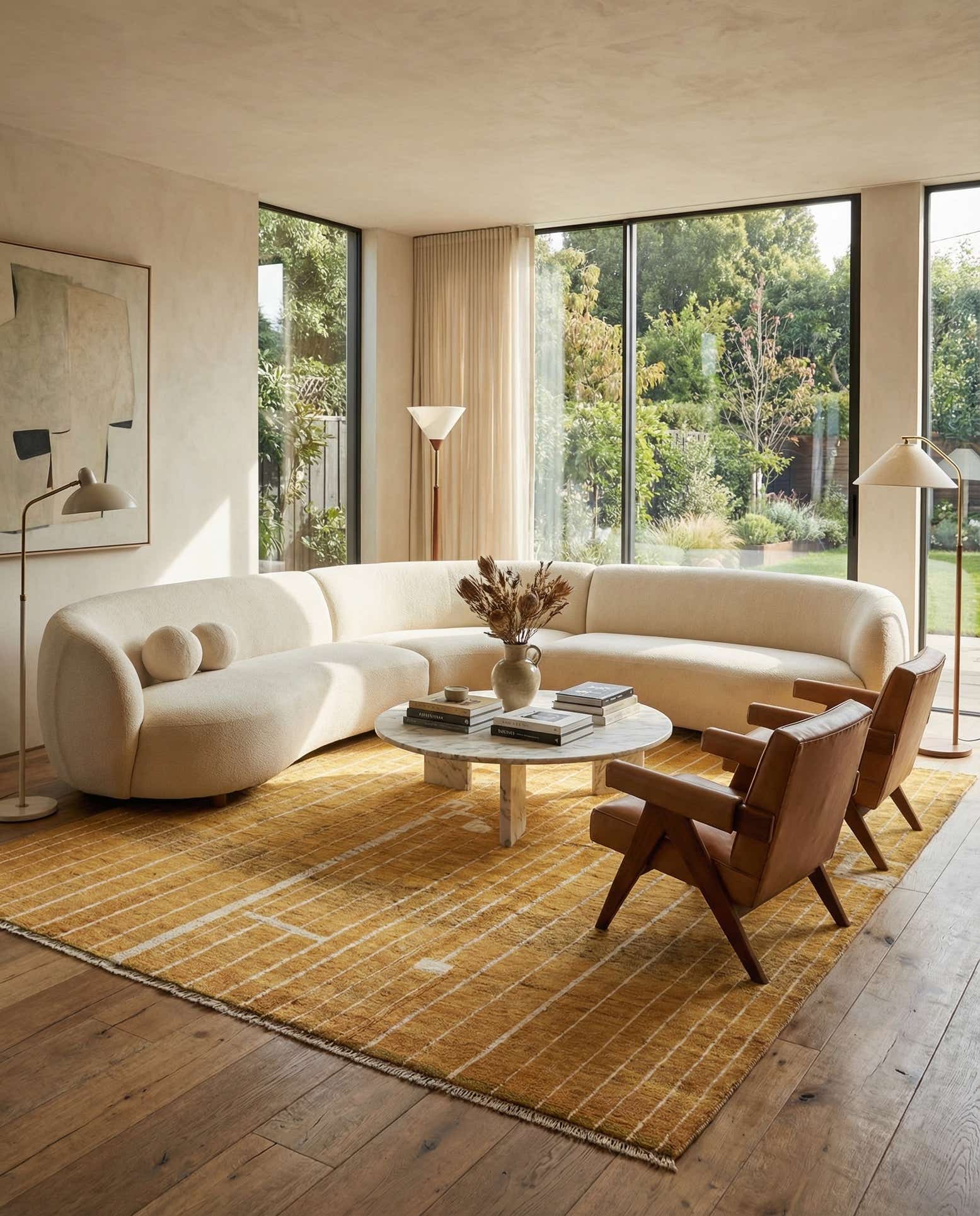 6' 8 x 9' 9 Hand Knotted Darya Wool Rug