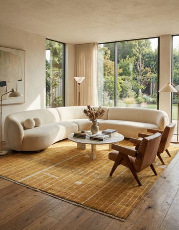 6' 8 x 9' 9 Hand Knotted Darya Wool Rug