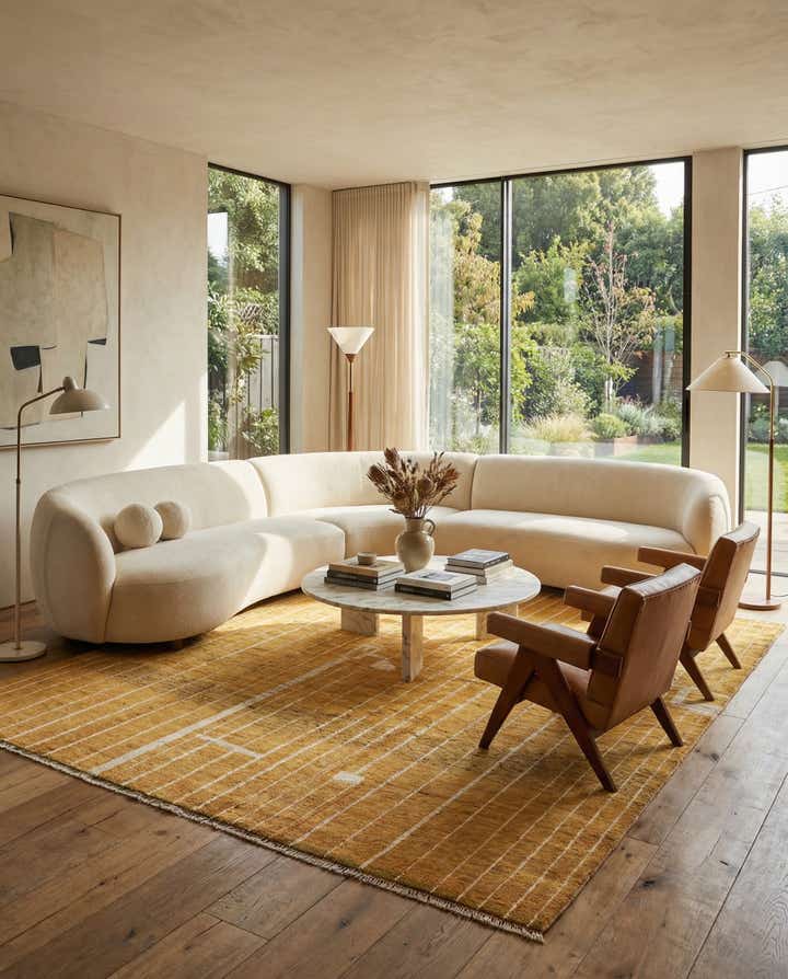 6' 8 x 9' 9 Hand Knotted Darya Wool Rug