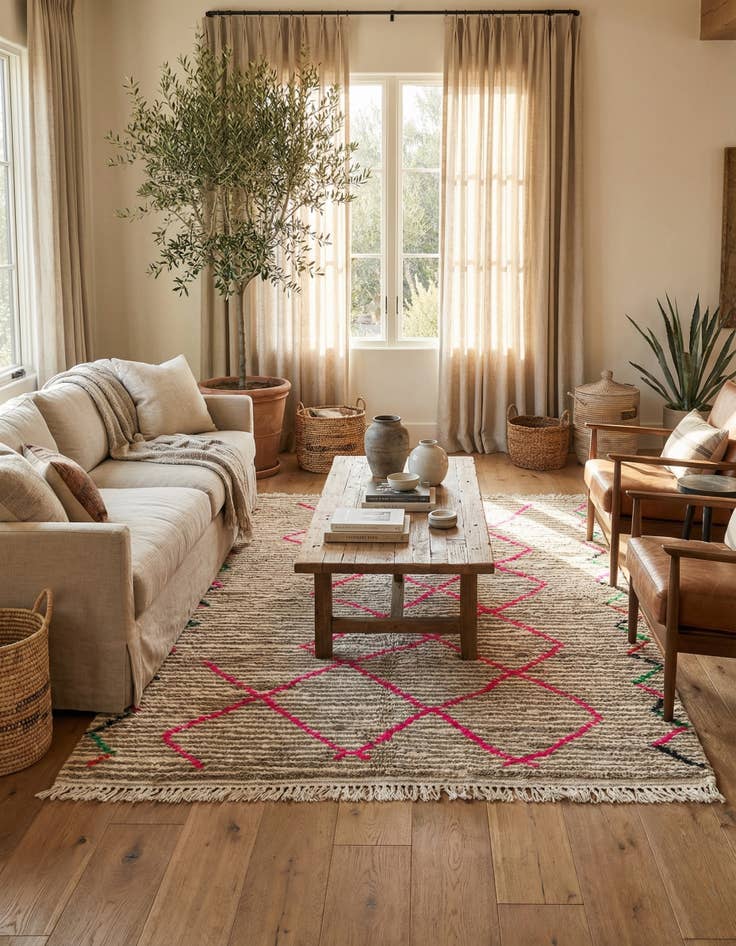 Detail image of 5' x 8' 5  Hand Knotted Moroccan Wool Rug