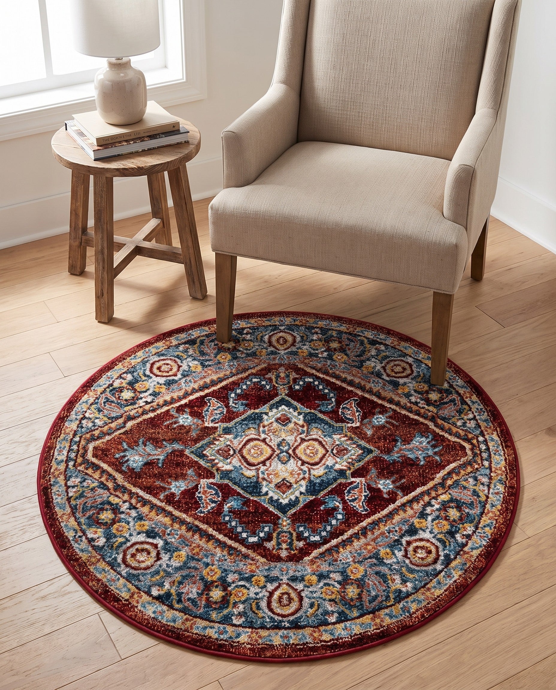 3' 3 x 3' 3 Kamala Washable Round Rug