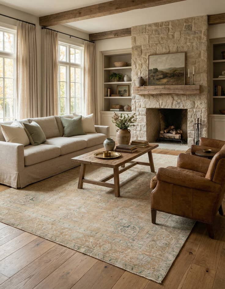 Detail image of  9' 8 x 12' 8  Hand Knotted Ultra Vintage Persian Wool Rug