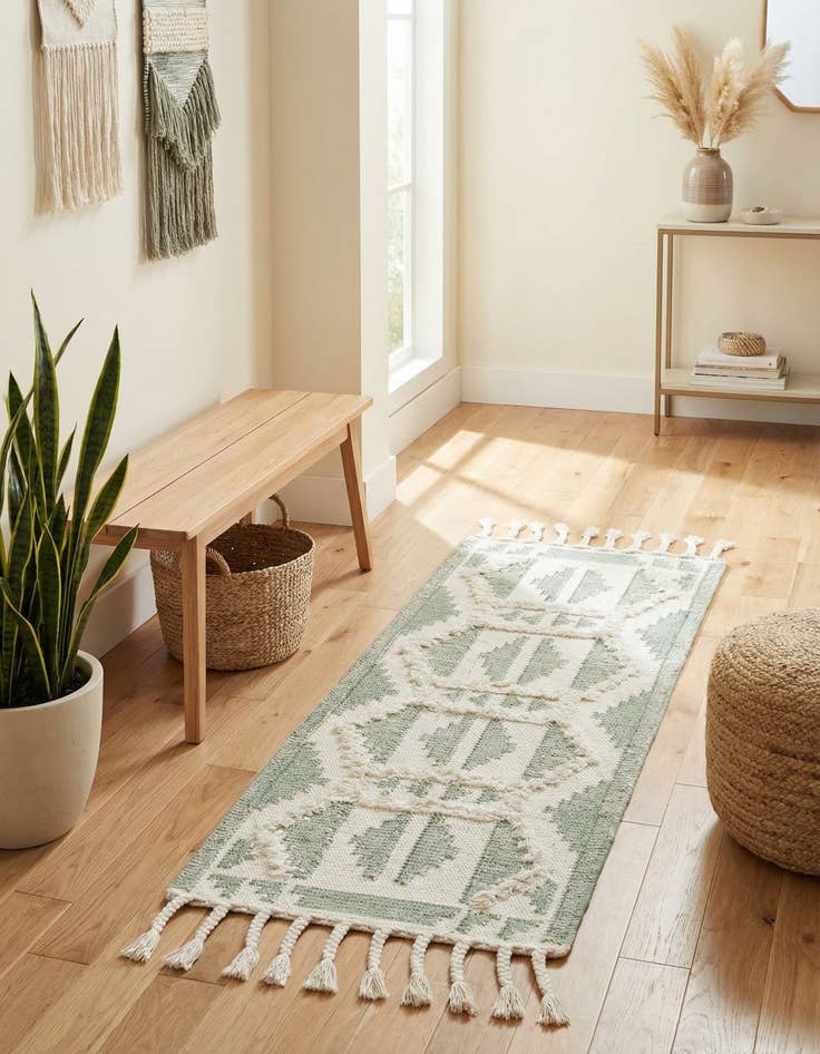 Detail image of 2' 2 x 5' 1  Hand Woven Arizona Wool Runner Rug