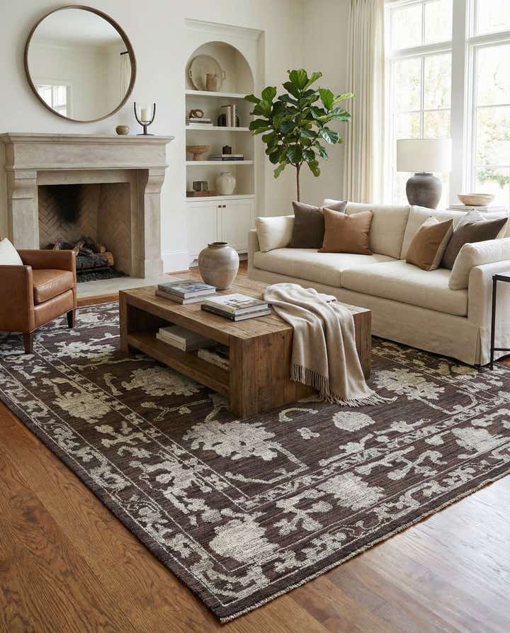 9' 4 x 12' 2 Hand Knotted Oushak Wool Rug