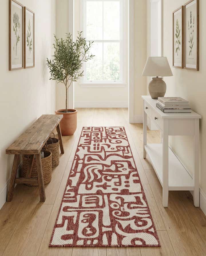 2' x 8' Easy-Clean Modern Indoor / Outdoor Runner Rug