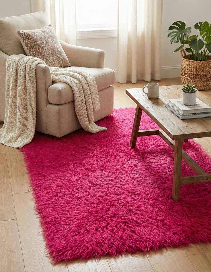 Detail image of 2' 3 x 4' 4  Hand Knotted Moroccan Wool Runner Rug