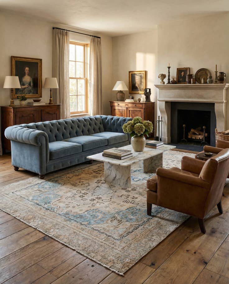 Detail image of 5' 5 x 8' 8 Hand Knotted Ultra Vintage Persian Wool Rug