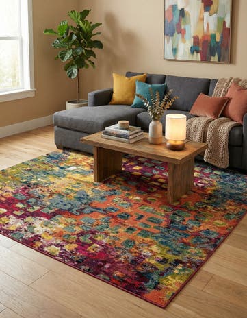 Washable Sevilla Square Rug