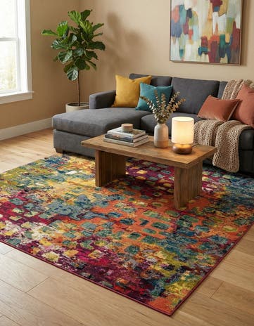 Washable Sevilla Square Rug