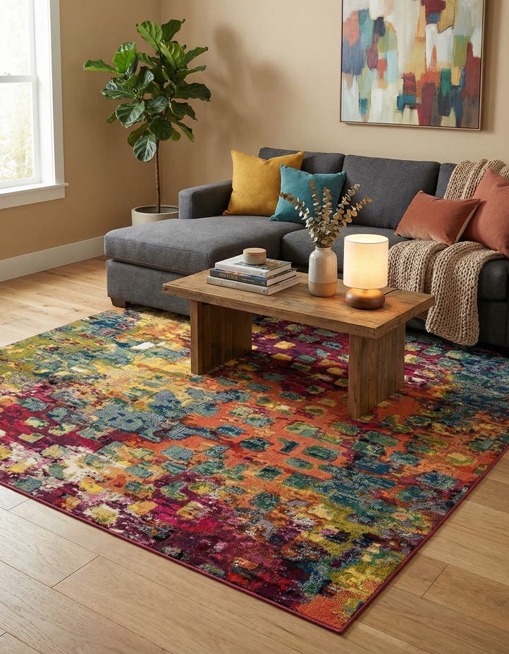 9' 10 x 9' 10 Washable Sevilla Square Rug