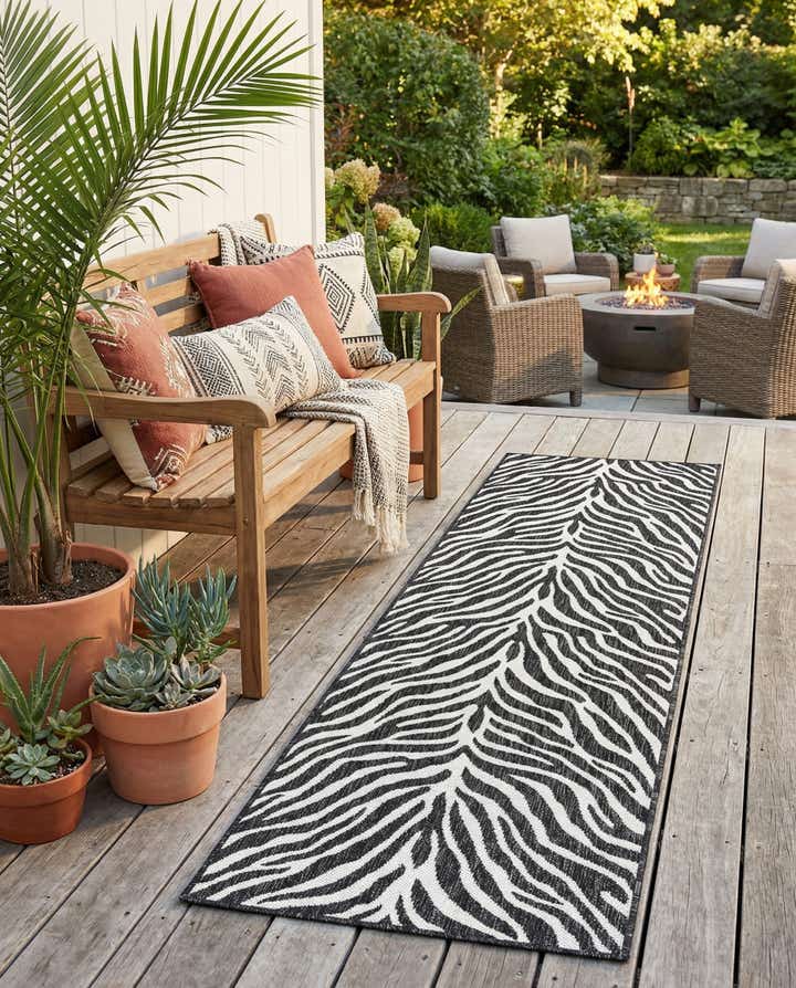 2' x 8' Easy-Clean Safari Indoor / Outdoor Runner Rug