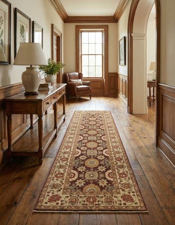 3' 2 x 10' 7 Hand Knotted Peshawar Ziegler Runner Rug