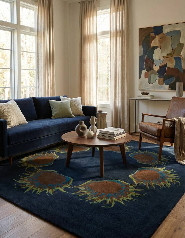 Detail image of 7' 7 x 7' 7 Luna Square Rug