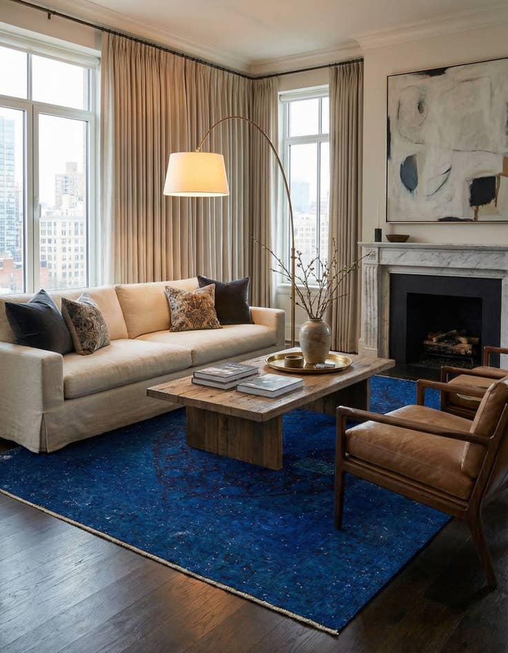 Detail image of 6' 10 x 9' 5  Hand Knotted Ultra Vintage Persian Wool Rug