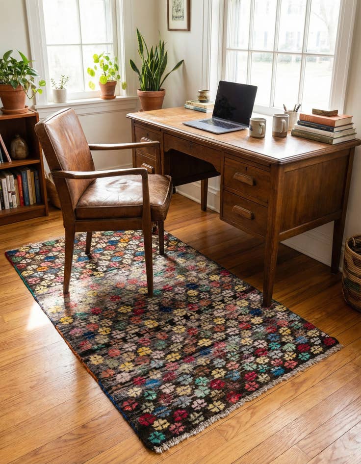 Detail image of 2' 10 x 4' 5 Hand Knotted Balouch Wool Rug