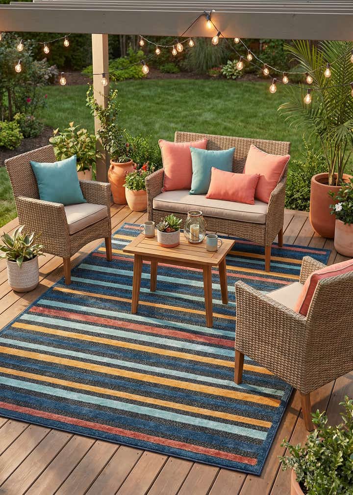 6' x 9' Easy-Clean Belize Indoor / Outdoor Rug